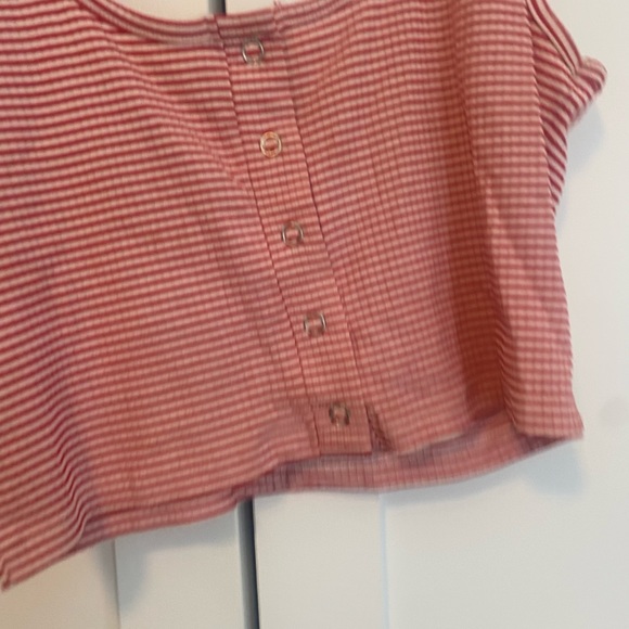 Striped button up crop top - Picture 2 of 4